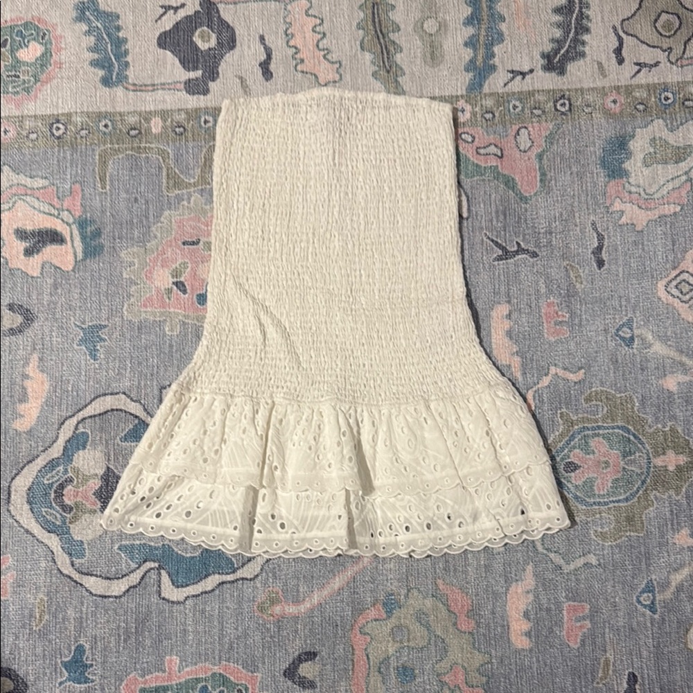 Edikted White Ruffled Dress